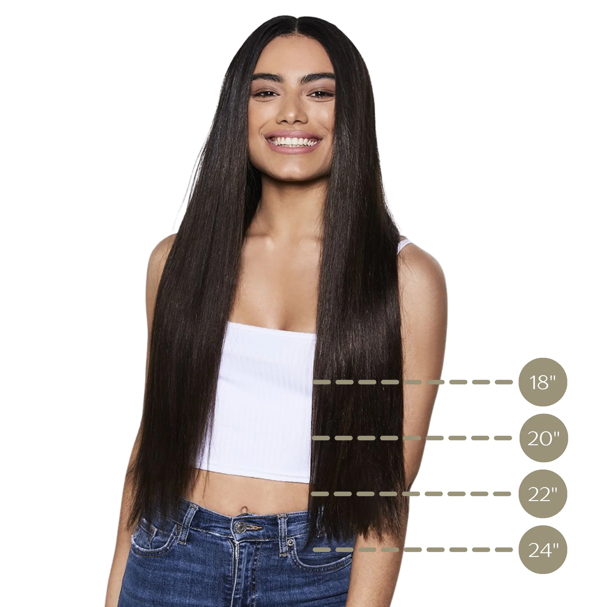 18" Clip-in Hair Extensions - Real Human Hair 130g - Image 36